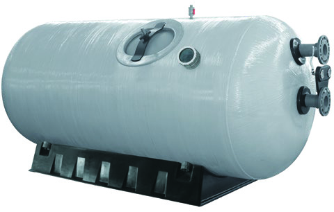 PWT-H Commercial Filters Horizontal Fiberglass Tank with Side Flanges